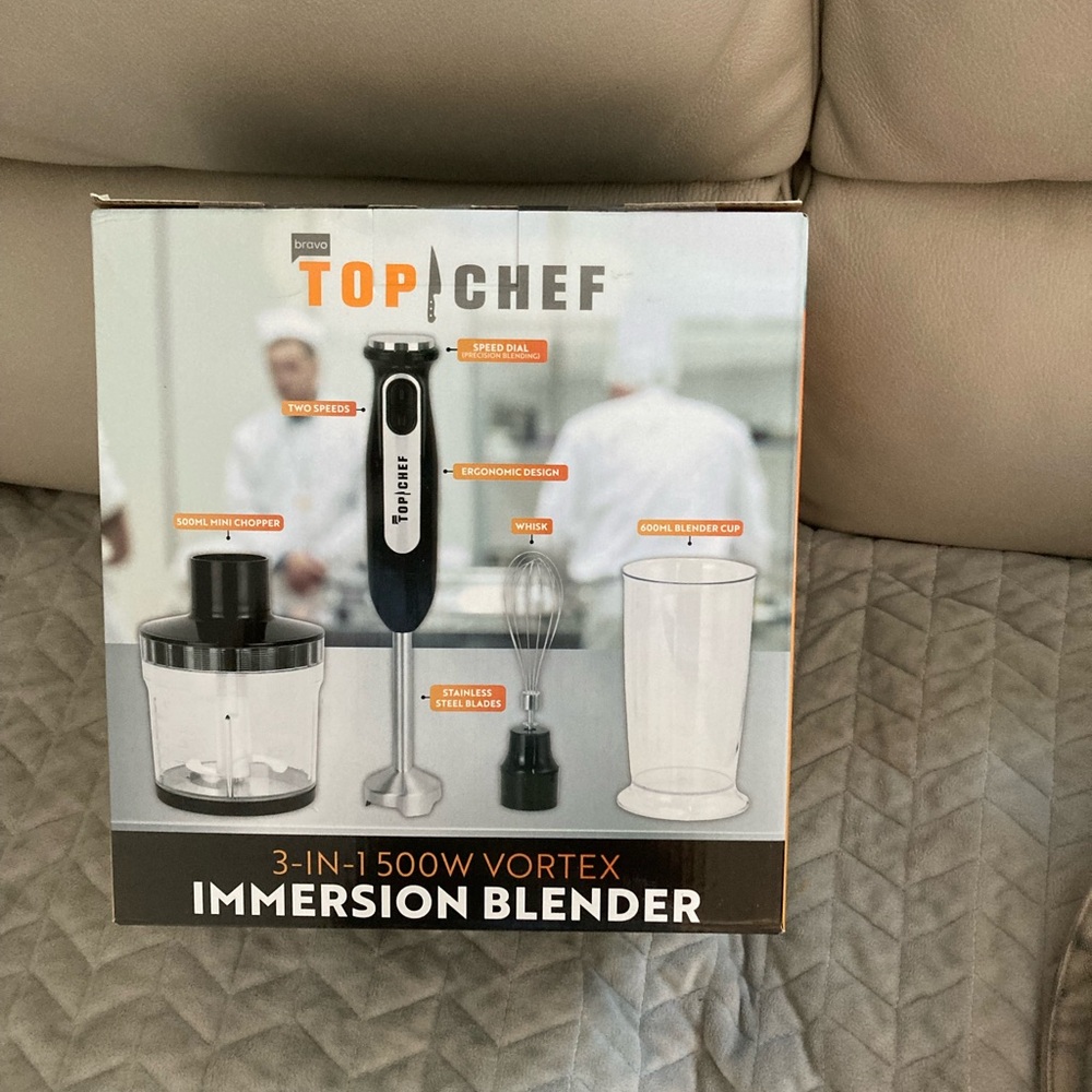 Black Immersion Blender 3-in-1 Set